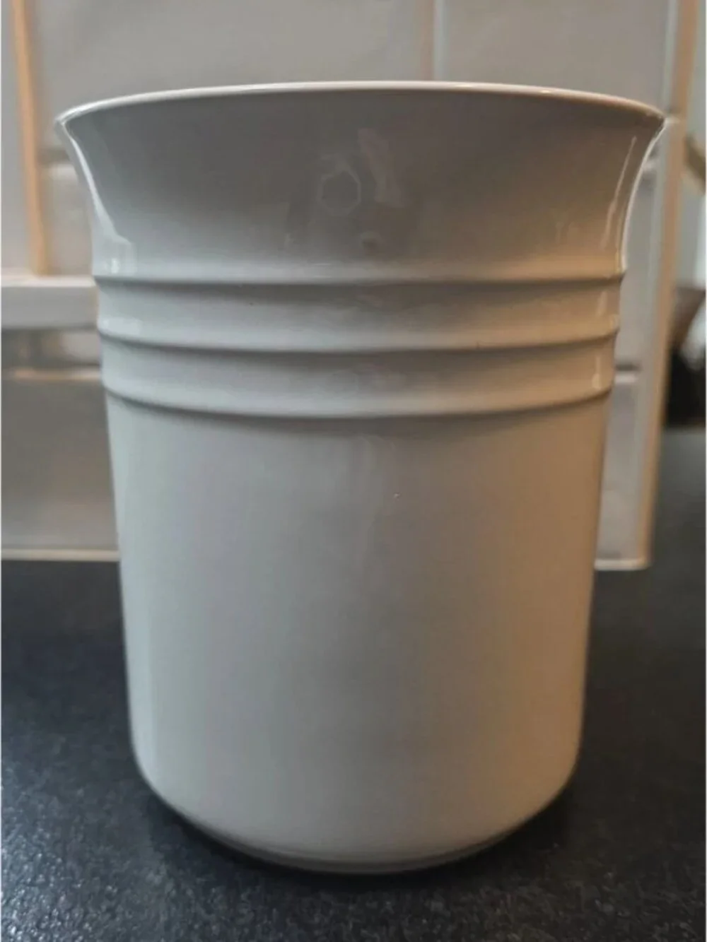 NWT LE CREUSET STONEWARE UTENSIL CROCK Meringue 6